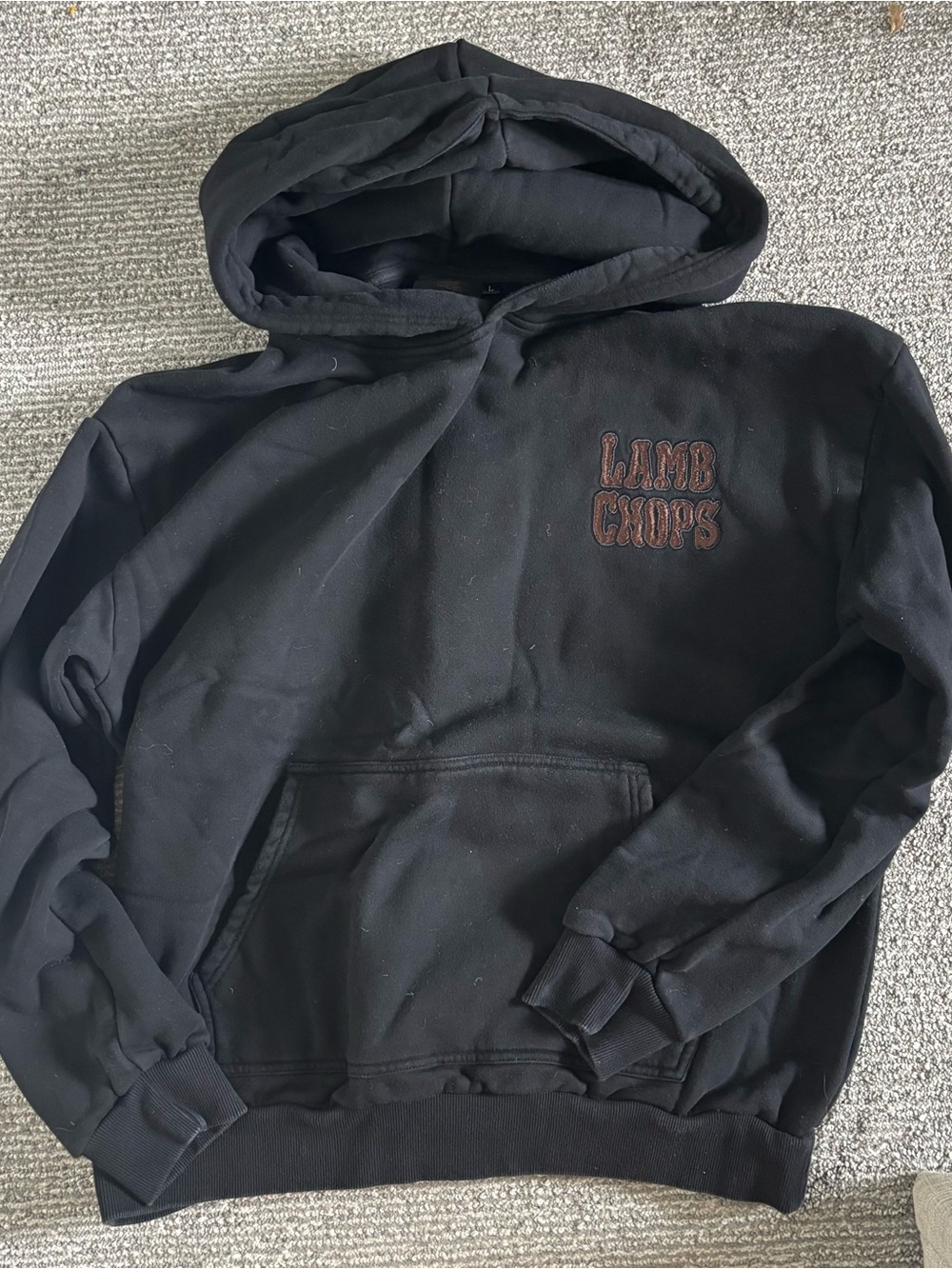 Black Pullover Hoodie - Men's Branded Chest Logo